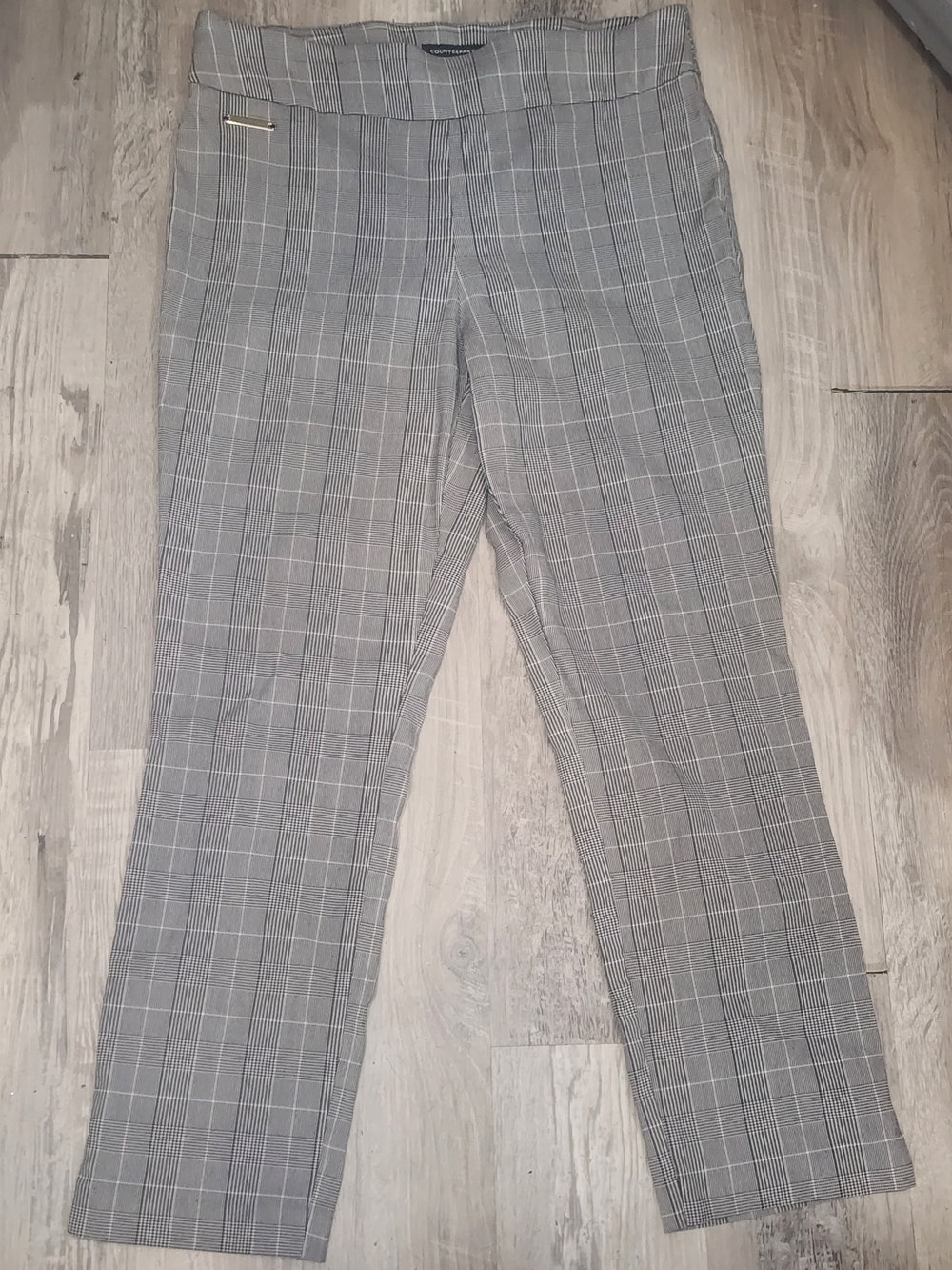 Gray Plaid Dress Pants
